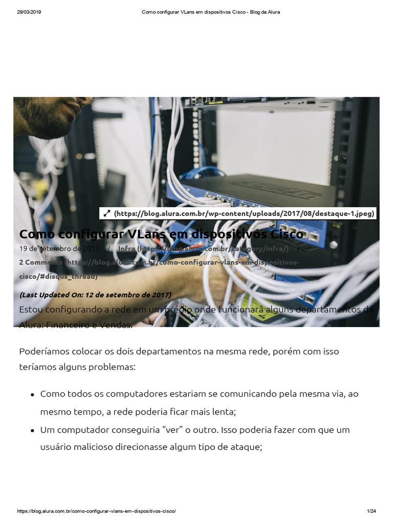 Configuração de VLans em Cisco | PDF | Comutador de rede | Rede de ...