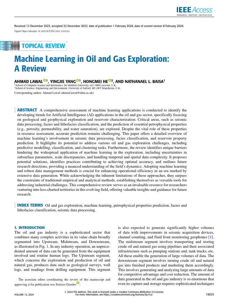 Survey - ML On Oil | PDF | Petroleum Reservoir | Machine Learning