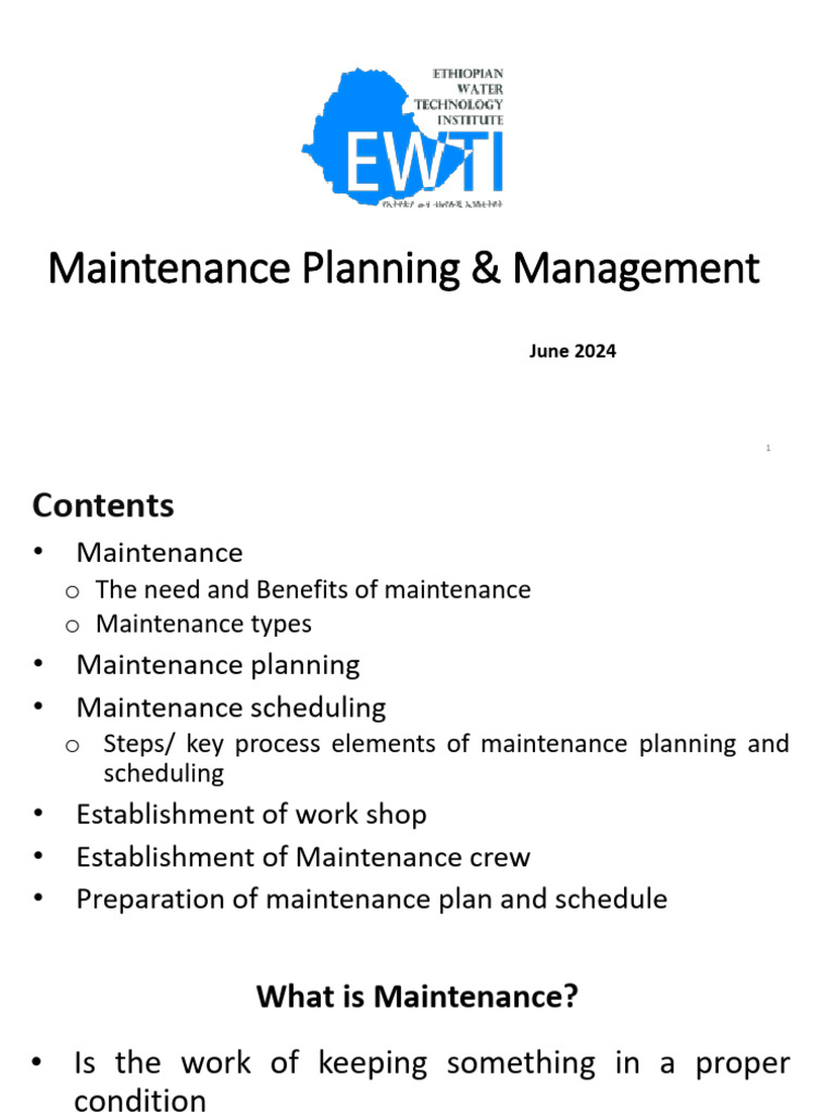 Maintenance P & M 06 | PDF