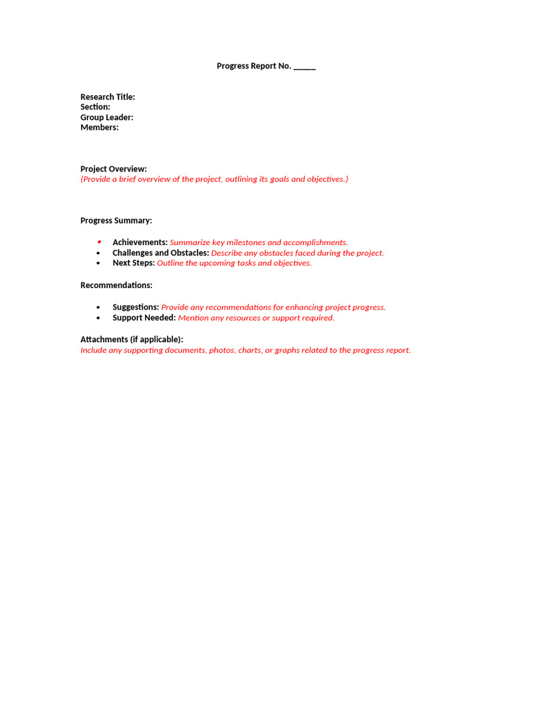 Progress Report | PDF