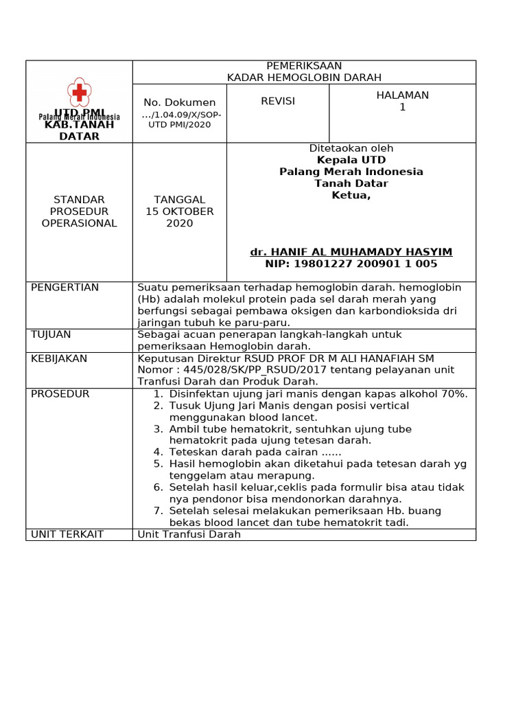 Pemeriksaan Hb Manual Pdf