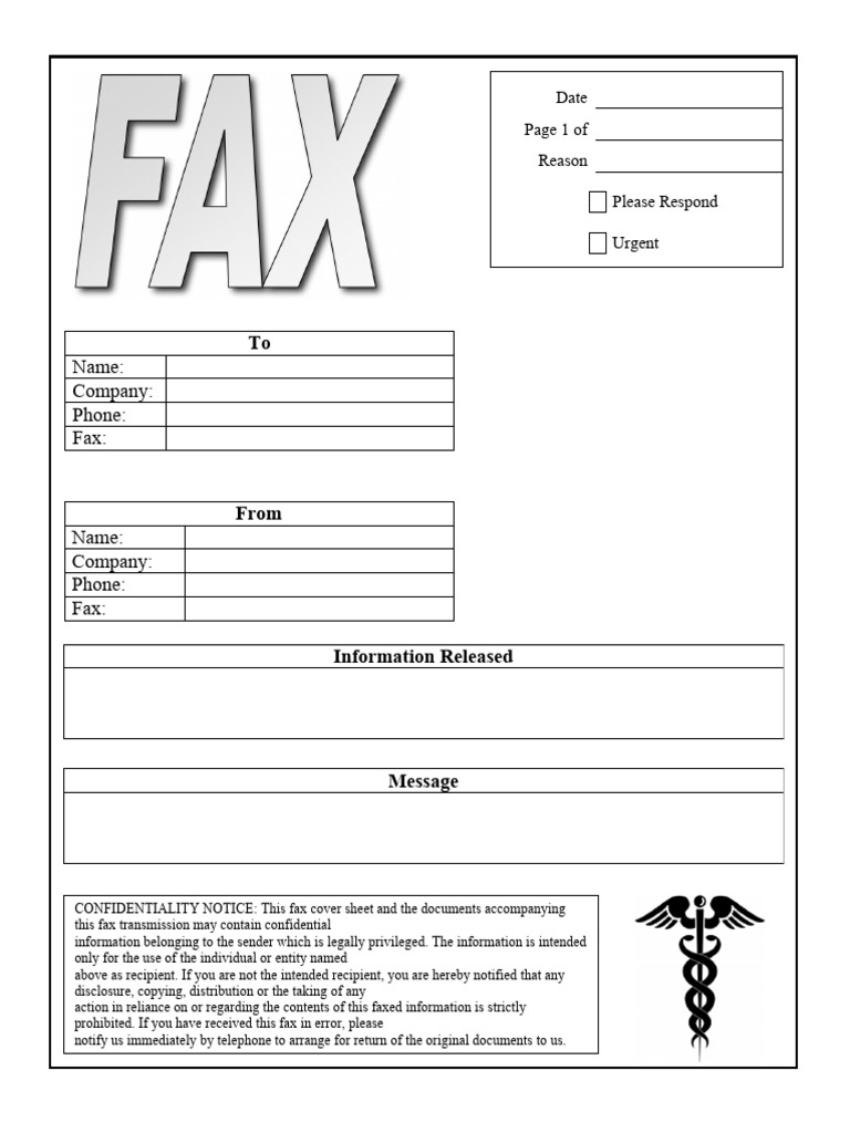 Urgent Confidential Fax Cover Sheet | PDF