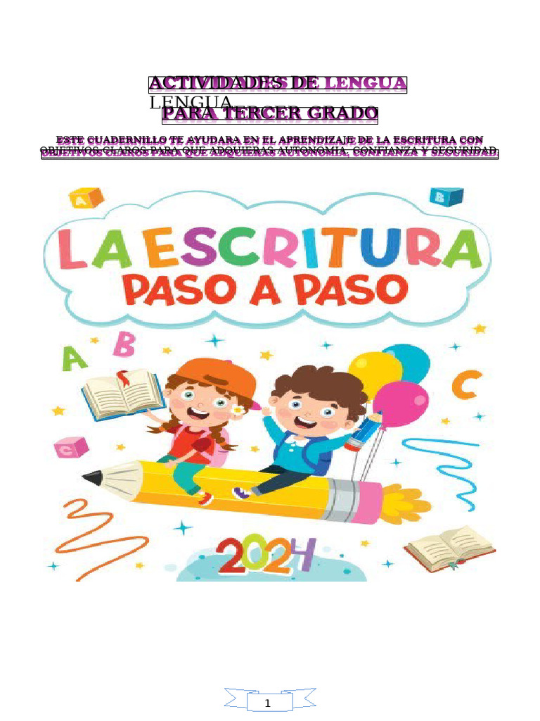 Actividades de Lengua 3er Grado | PDF