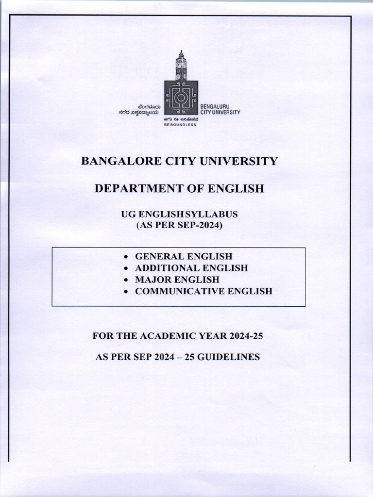 SEP - English I & II Semester Syllabus | PDF