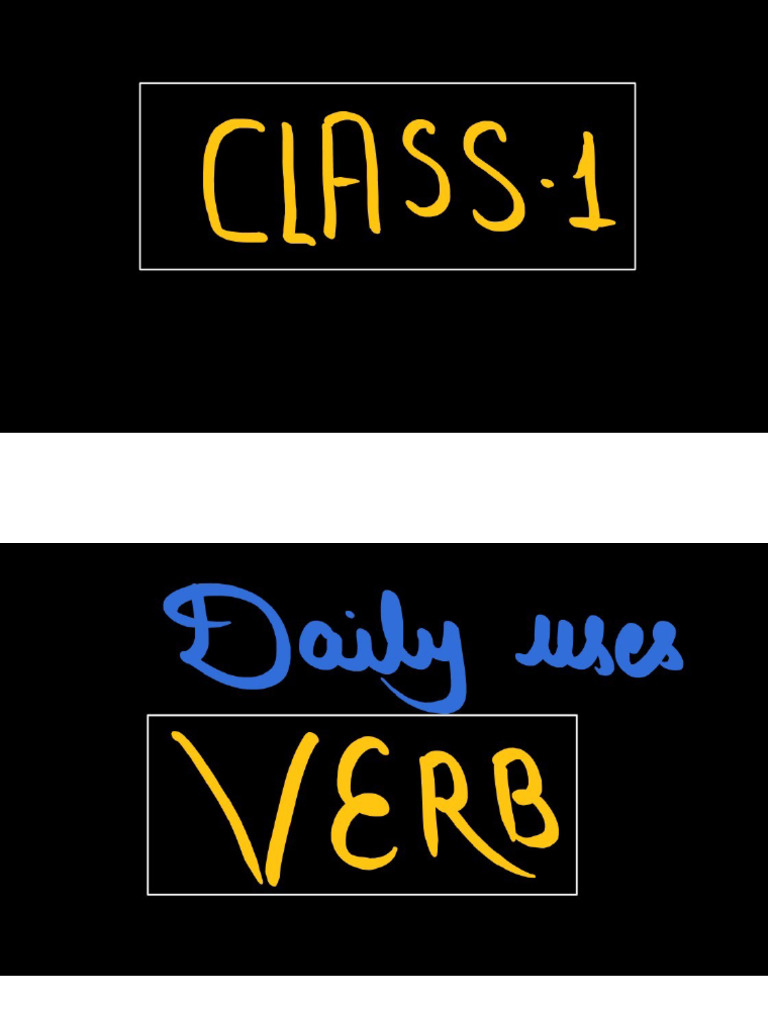 Class 1 Verb | PDF