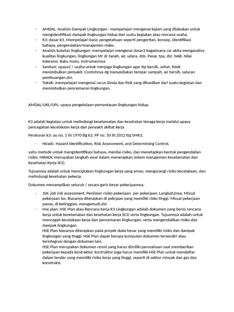 Contoh Interview K3 Pdf