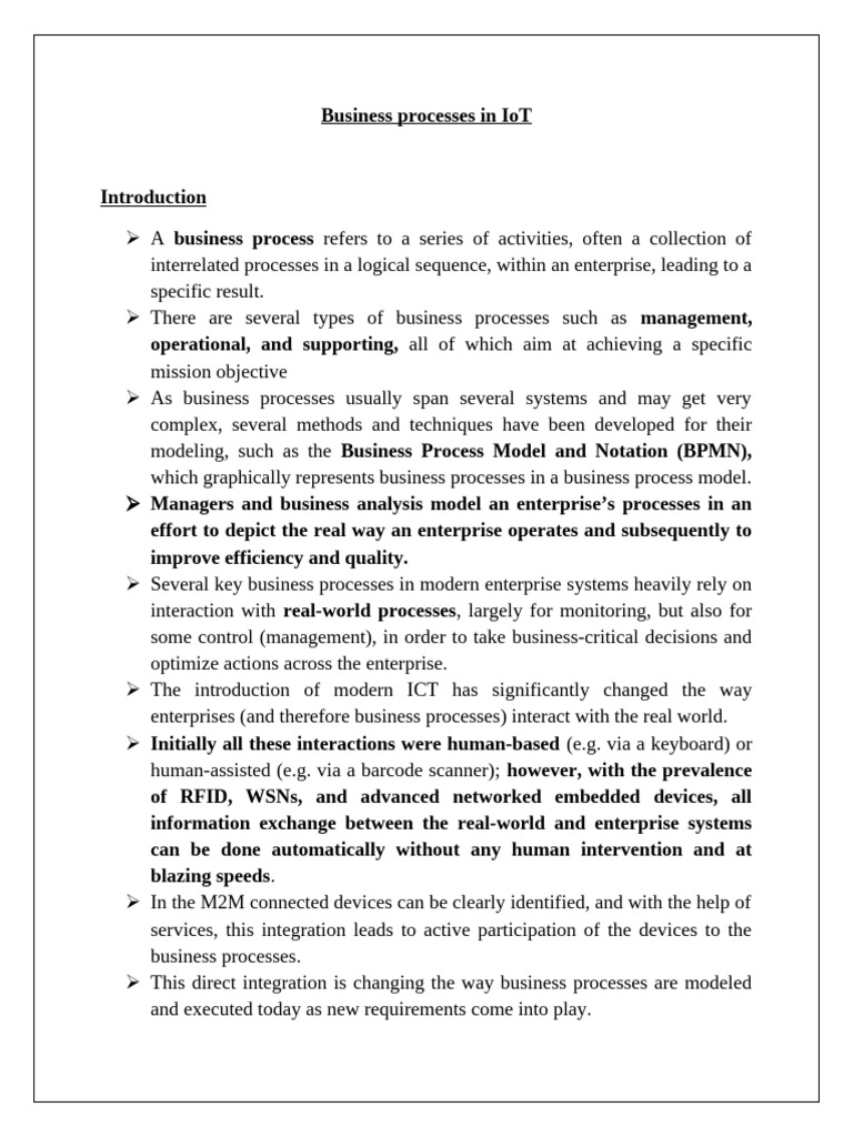 IoT-Driven Business Process Optimization | PDF | Internet Of Things ...