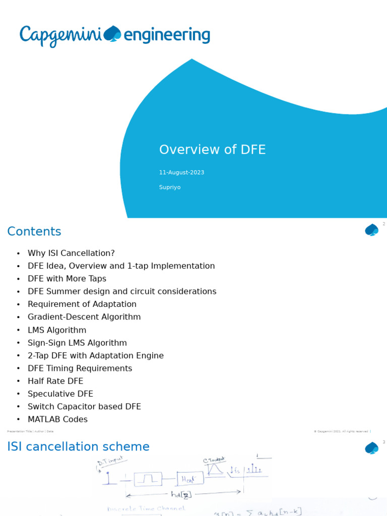 DFE Techniques and Implementation Overview | PDF | Electronics ...