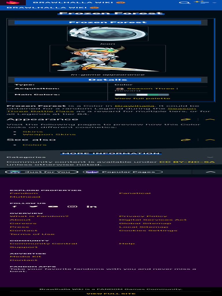 Frozen Forest - Brawlhalla Wiki | PDF