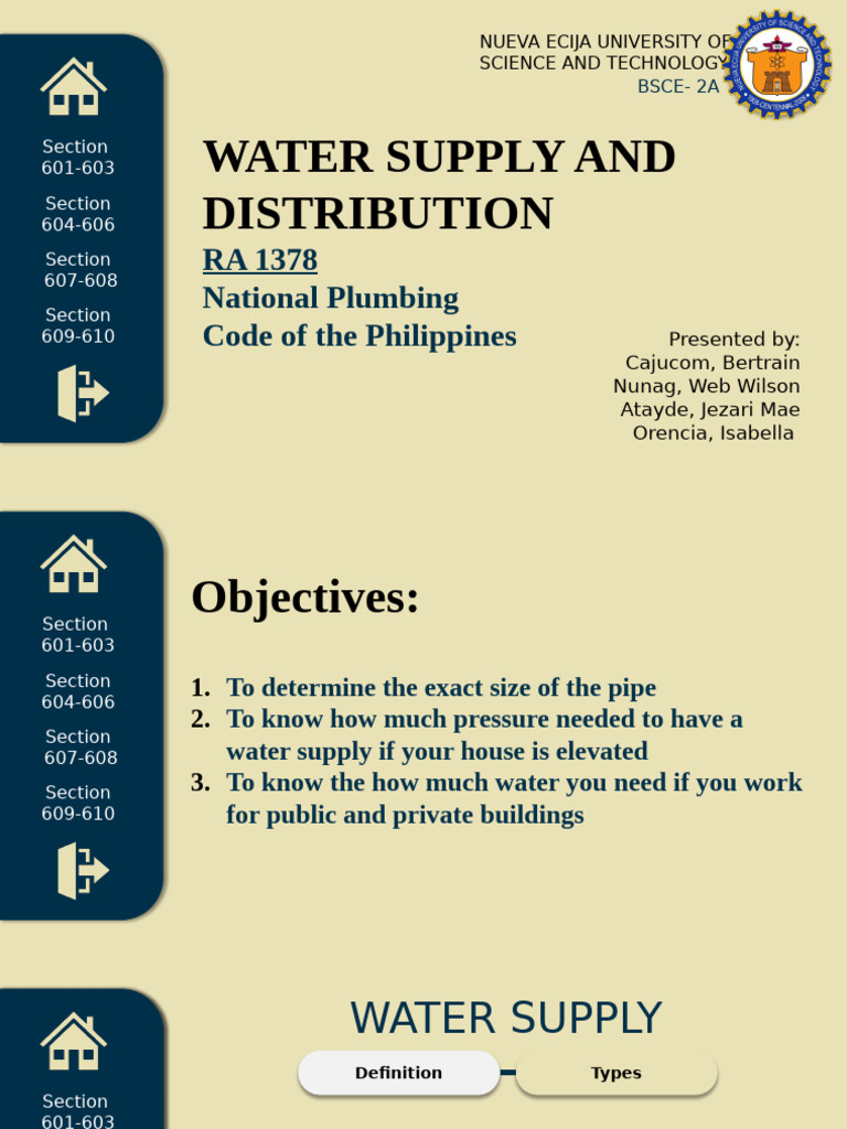 Water Supply System Design Guide | PDF | Valve | Water