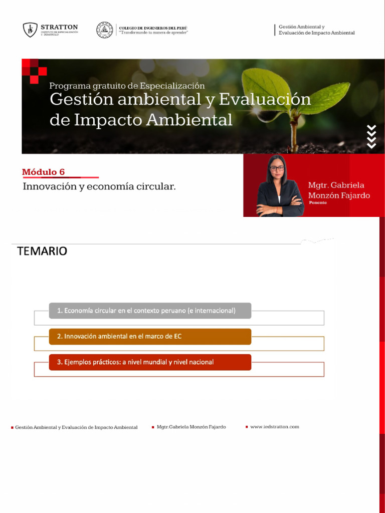 Sesión 06 - Gestión Ambiental y Evaluación de Impacto Ambiental | PDF