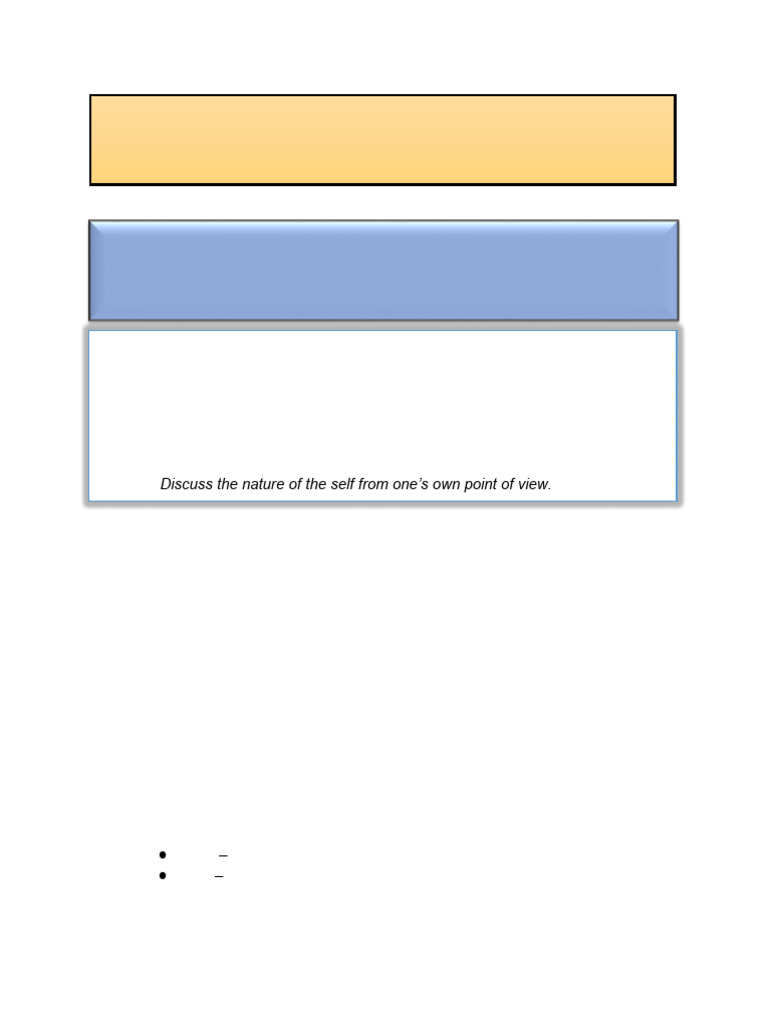 Chapter 1 - Lesson 1 - The Self From Various Philosophical Perspectives ...