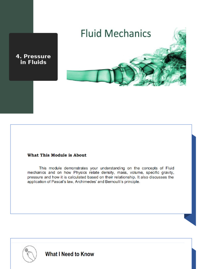 Fluid Pressure and Buoyancy Principles | PDF | Buoyancy | Pressure