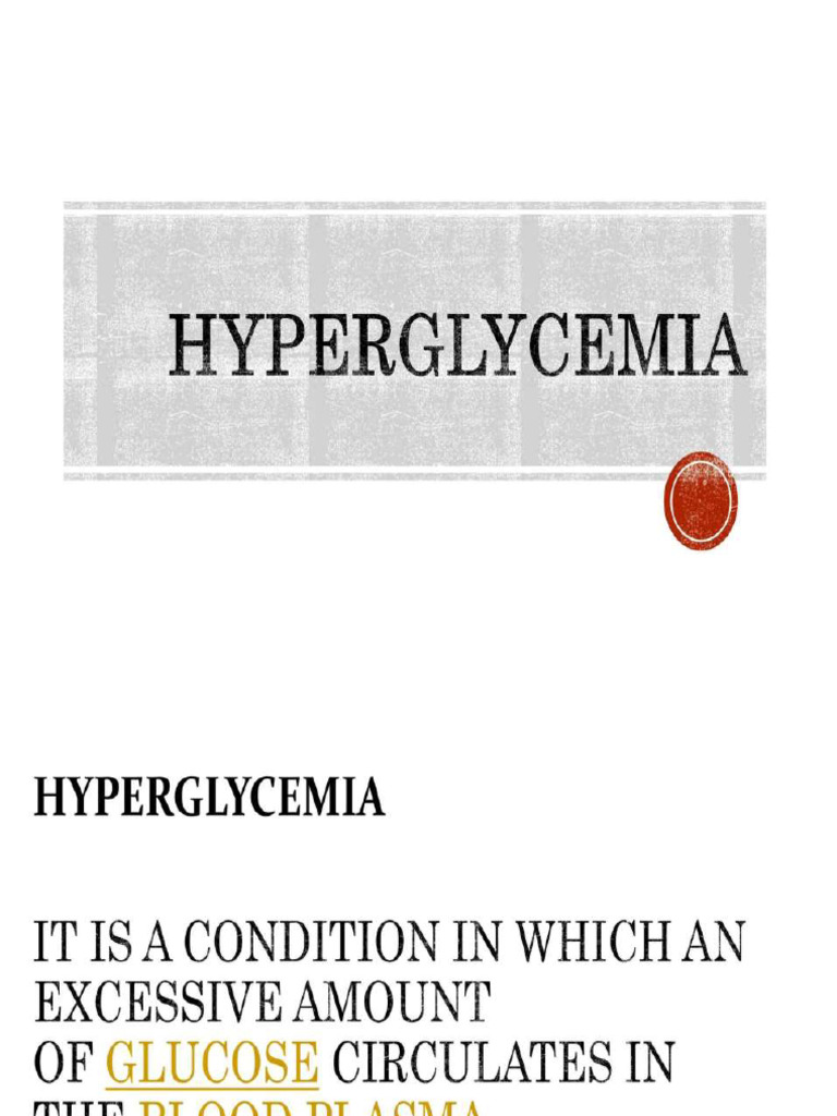 hyperglycemia | PDF