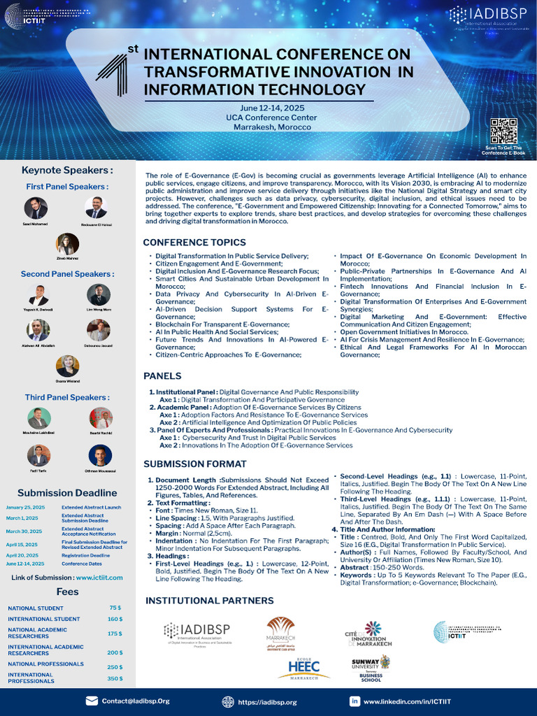 Transformative Innovation in IT Conference | PDF | Morocco | E Government