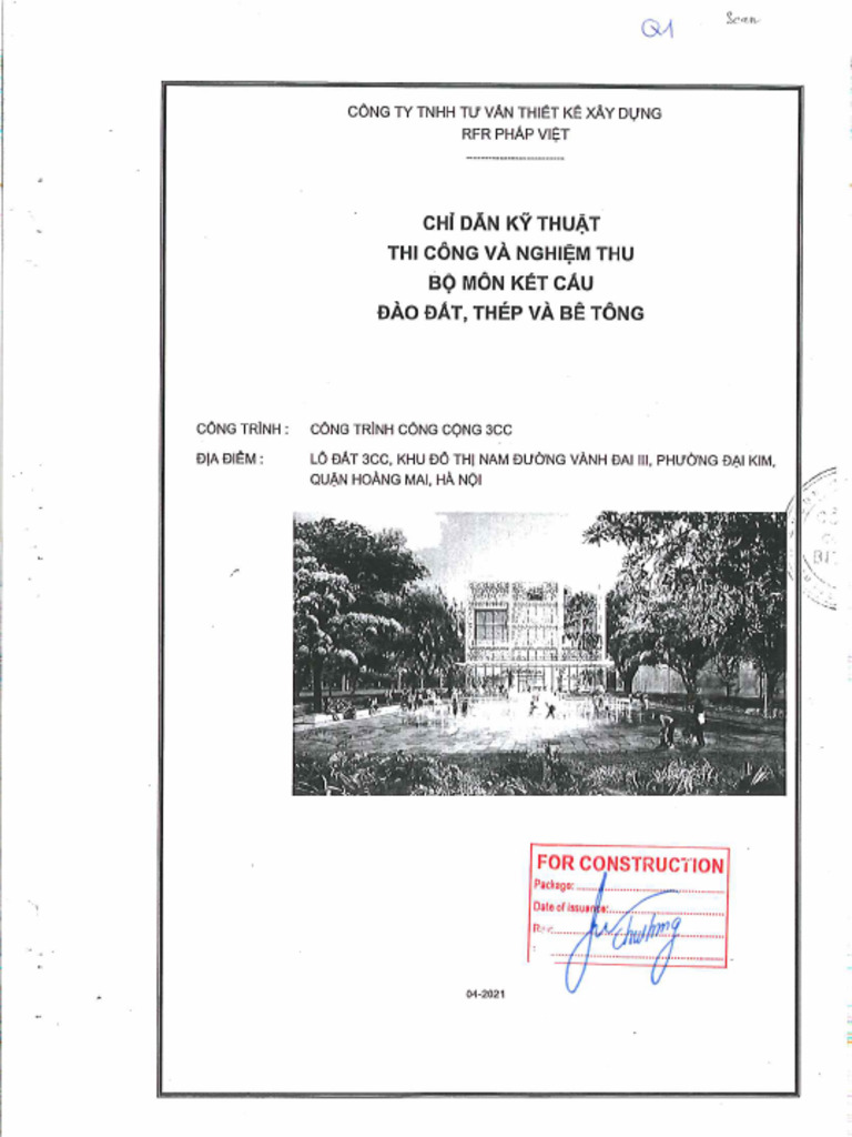 Q1. Chi Dan Ky Thuat (Dat Dat - Thep - Ket Cau) | PDF