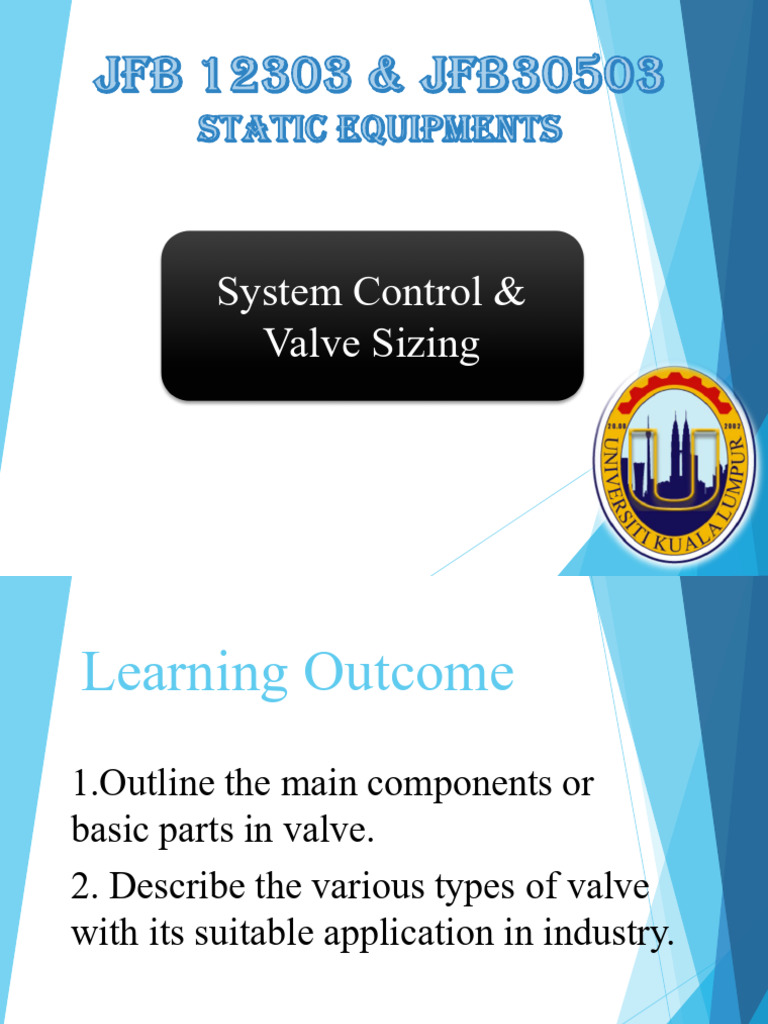 2. System Control and Valve Sizing | PDF | Valve | Equipment