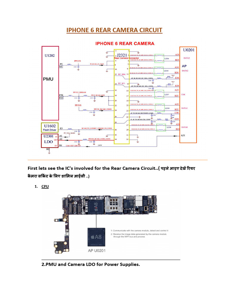 iPhone 6 Rear Camera Circuit Diagram | PDF | Central Processing Unit ...