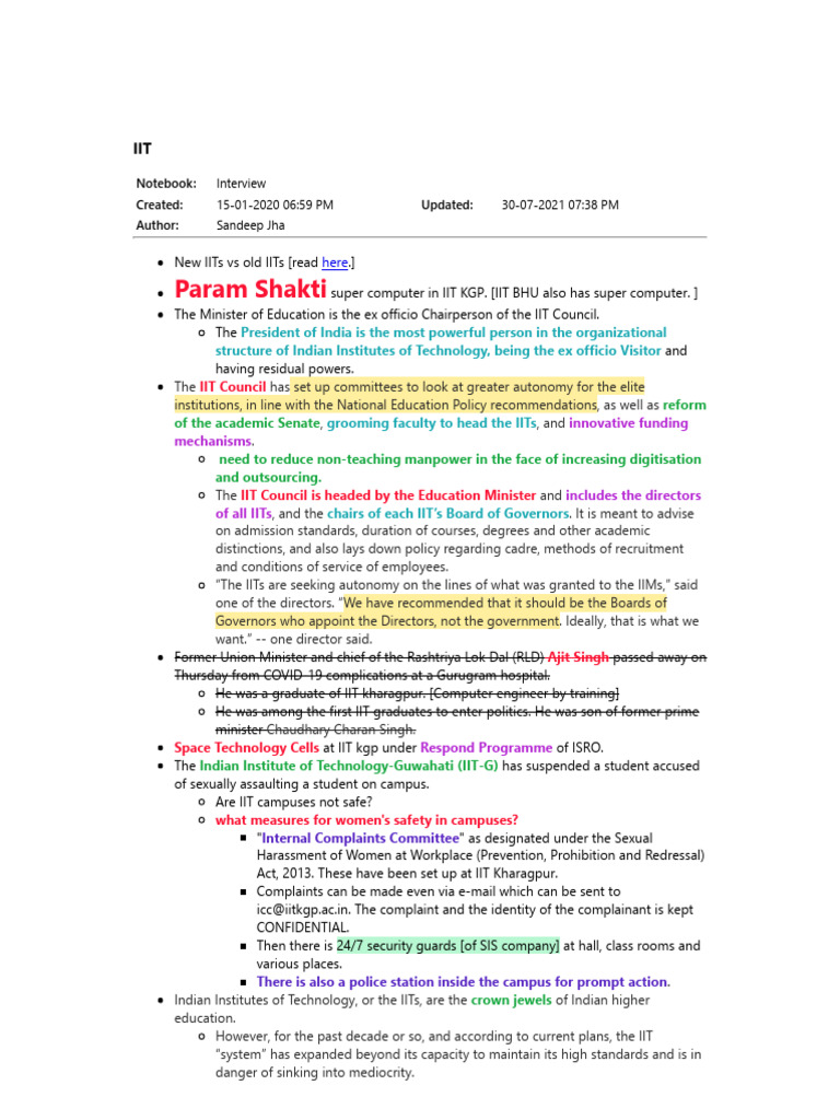 IIT | PDF