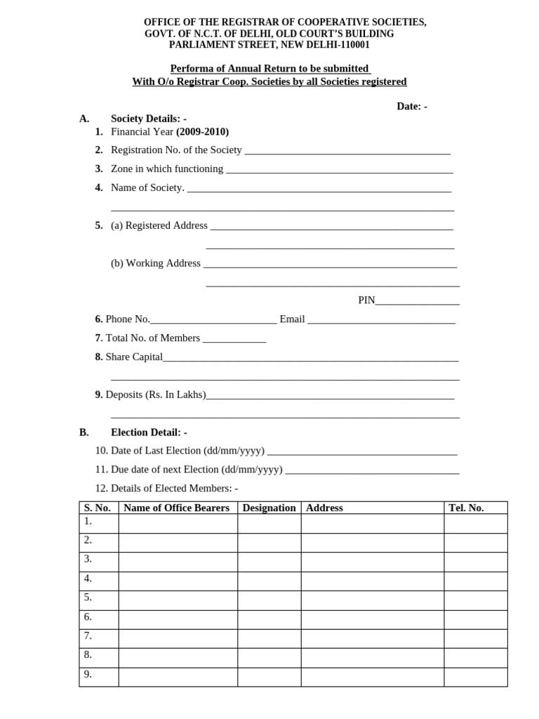 RCS Delhi Auditor Appointment Form | PDF
