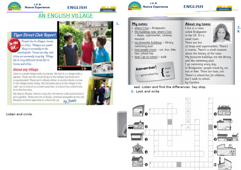 English Village Activities for Kids | PDF