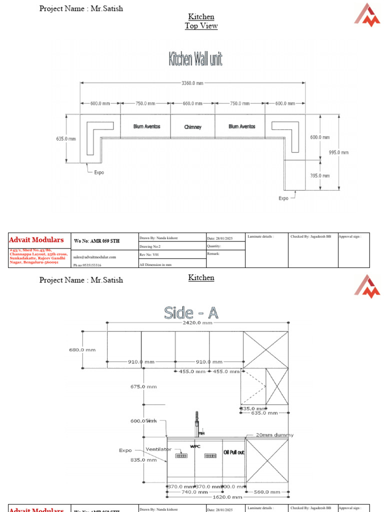 Mr. Satish Kitchen Project Details | PDF