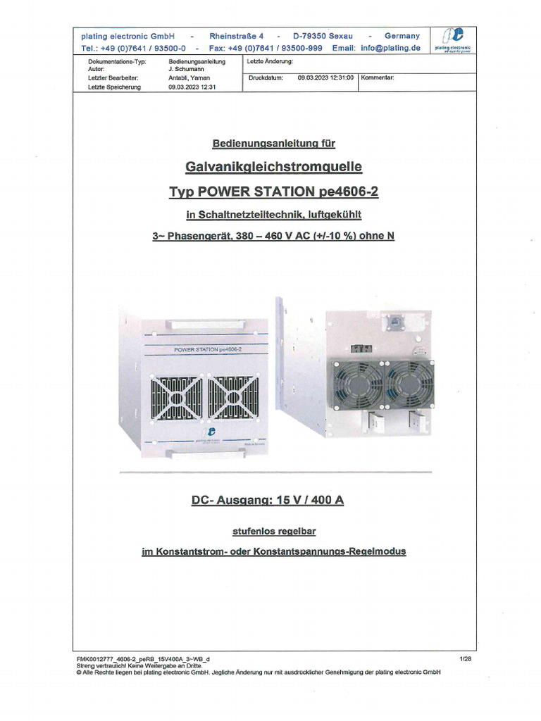 Plating PS Pe4602-2 Bedienungsanleitung | PDF
