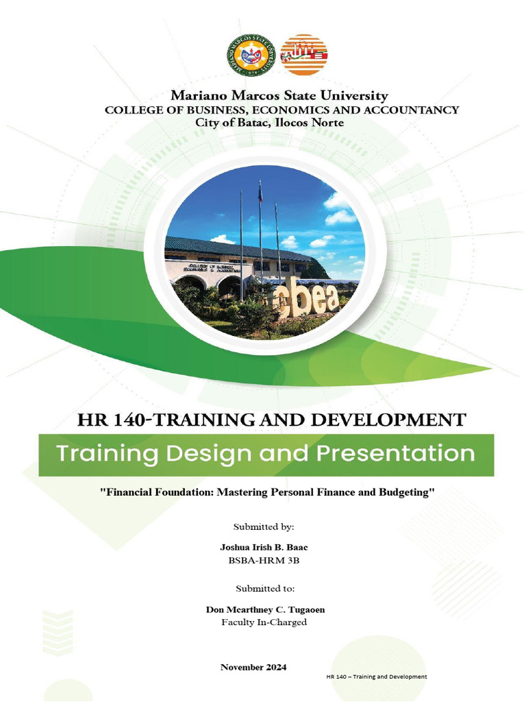 Training Design and Module Don | PDF | Budget | Personal Finance