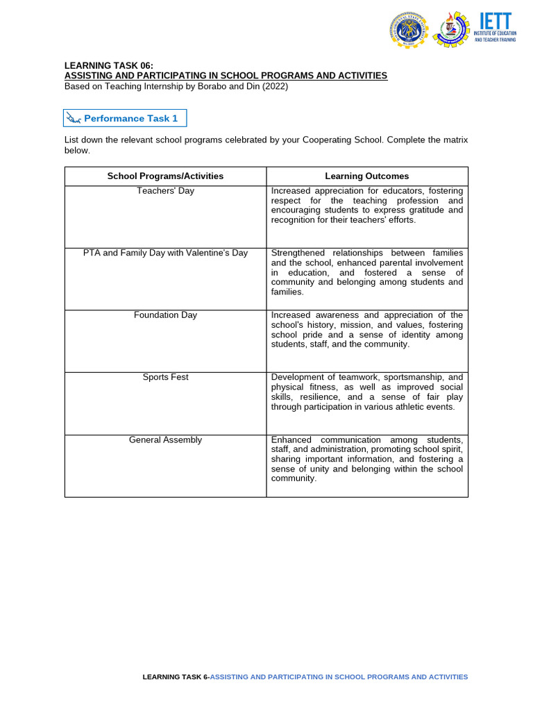 School Programs for Student Success | PDF | Learning | Teachers
