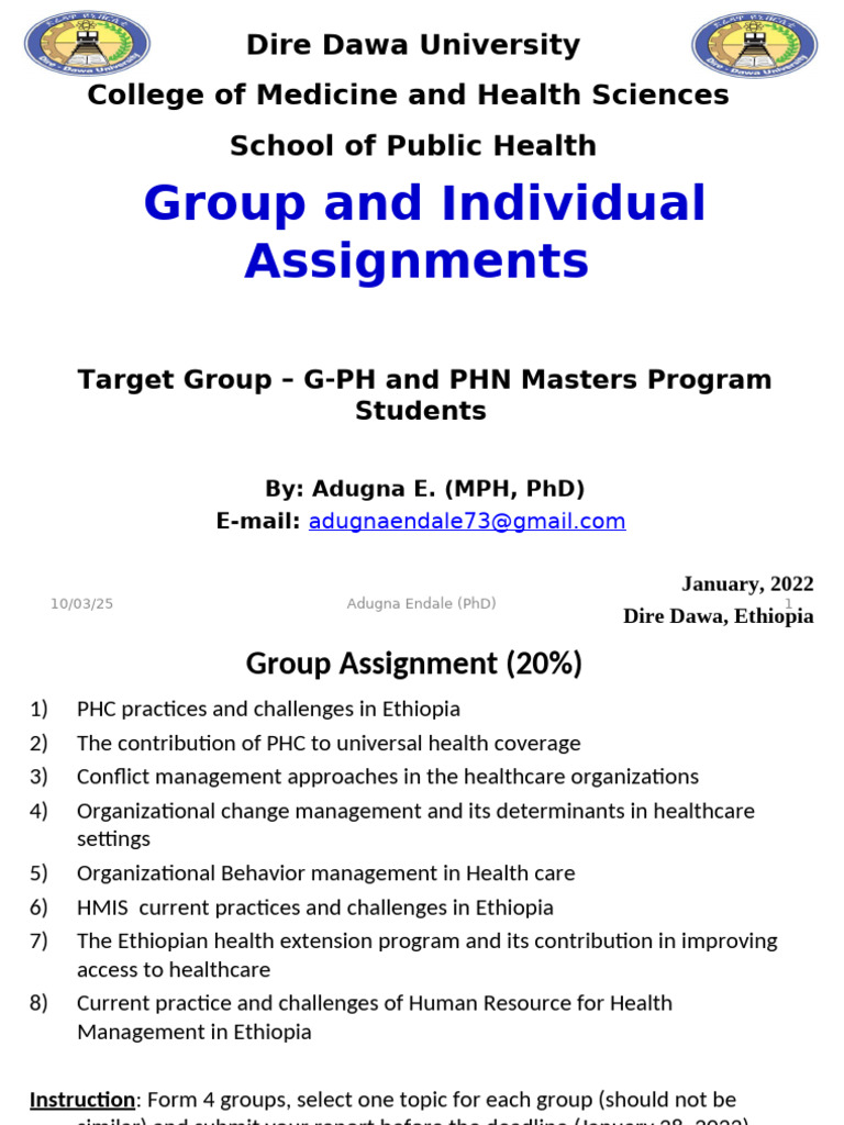 12. HSM Assignments | PDF | Health Care | Ethiopia