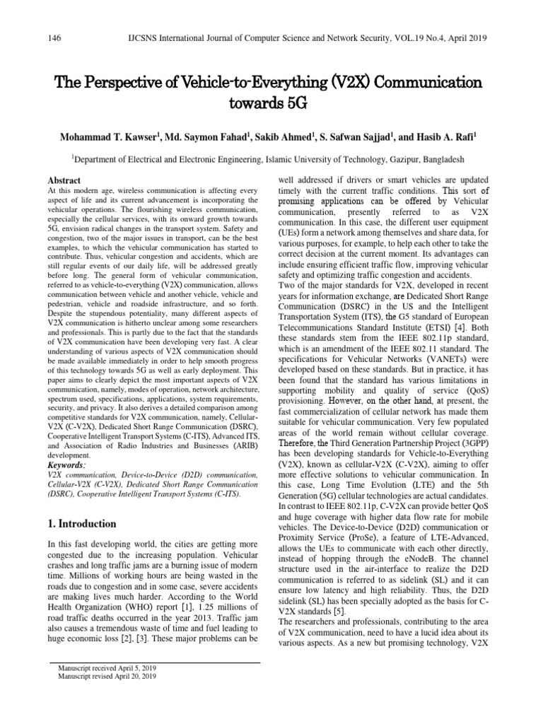 V2X Communication Insights for 5G | PDF | Computer Network | Orthogonal ...