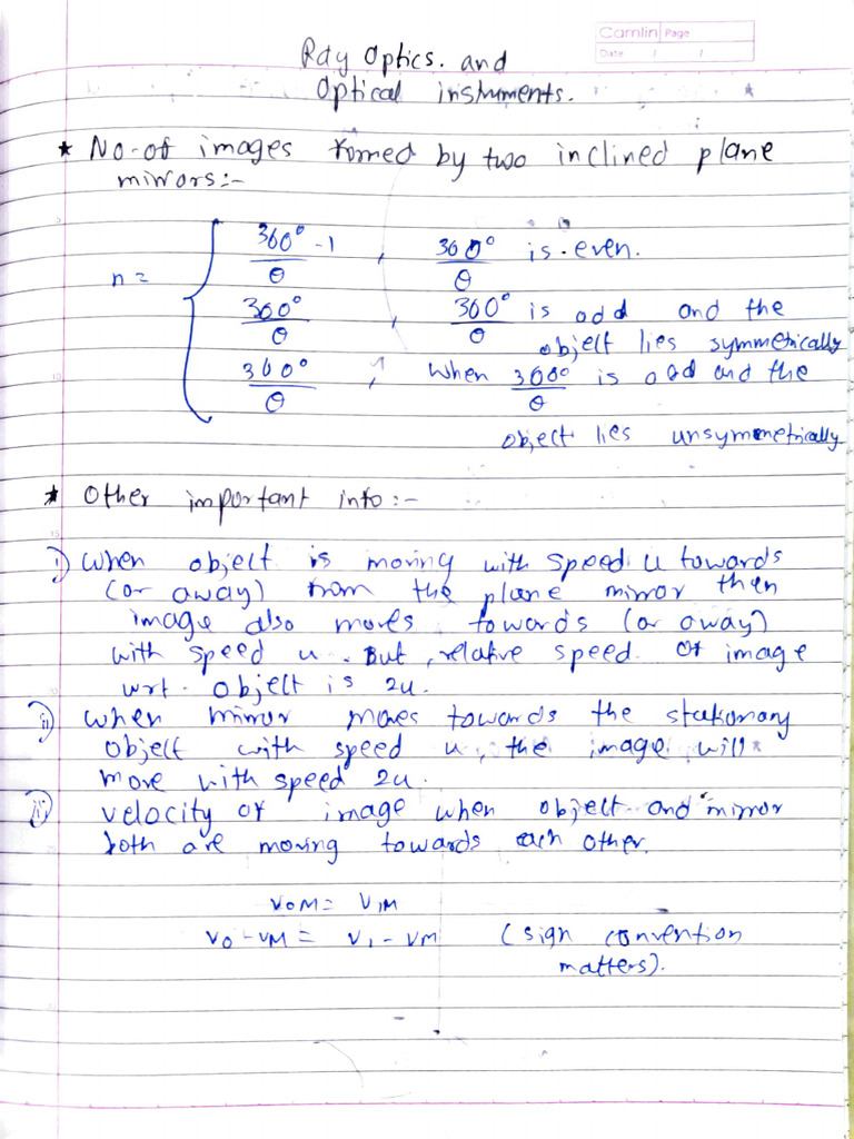 Ray Optics and Optical Instruments | PDF
