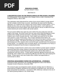 RESEARCH STUDIES in UP & AGSB