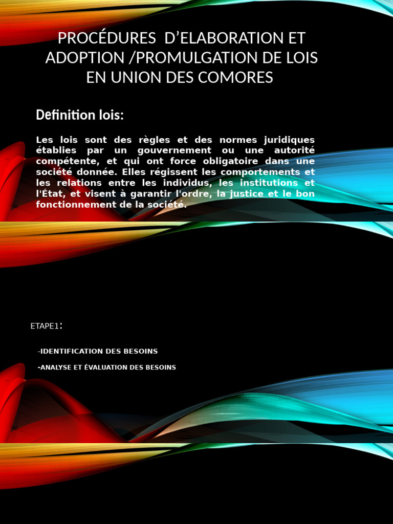 Élaboration et Promulgation des Lois | PDF