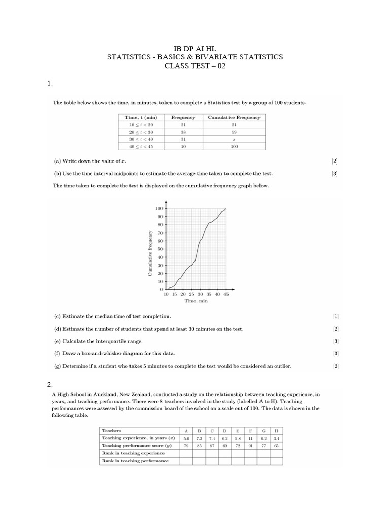 Class Test 02 | PDF