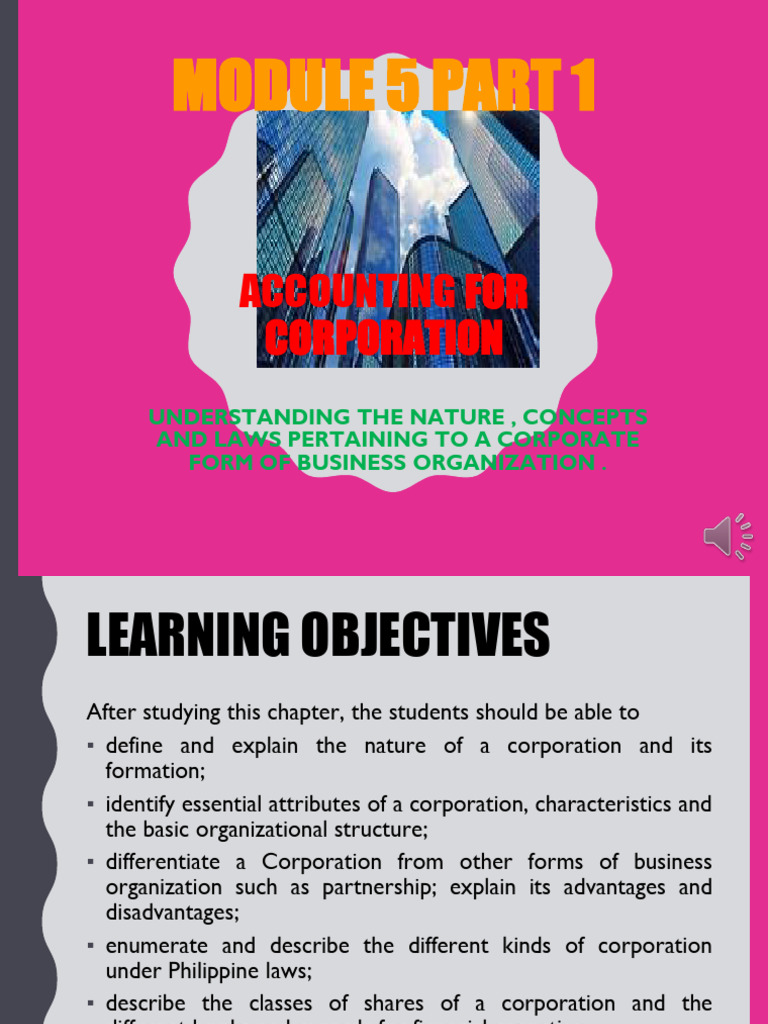 Module 5 Part 1 The Corporation | PDF | Preferred Stock | Stocks