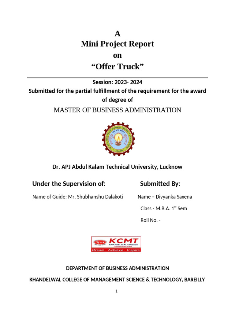 Mini Project Final | PDF | Feasibility Study | Marketing