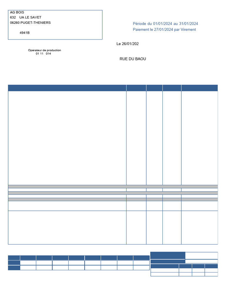 Bulletin de paie de janvier 2024 | PDF | Impôt sur le revenu | Bulletin ...