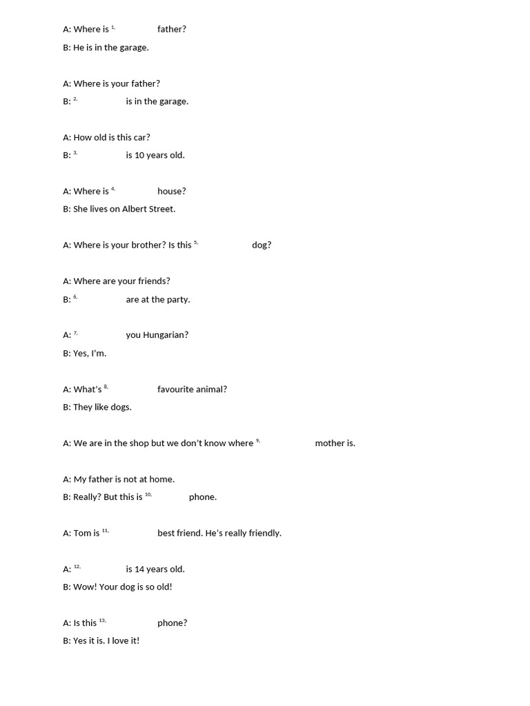 Pronouns Practice Pdf