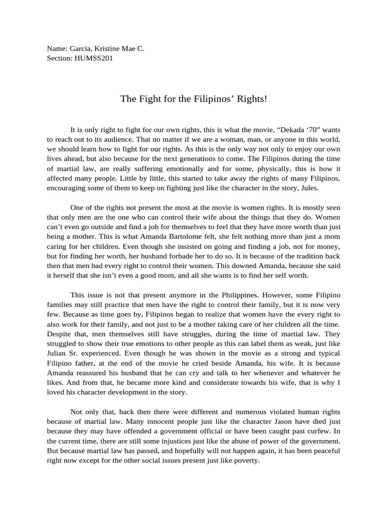 Fighting for Filipino Rights in 