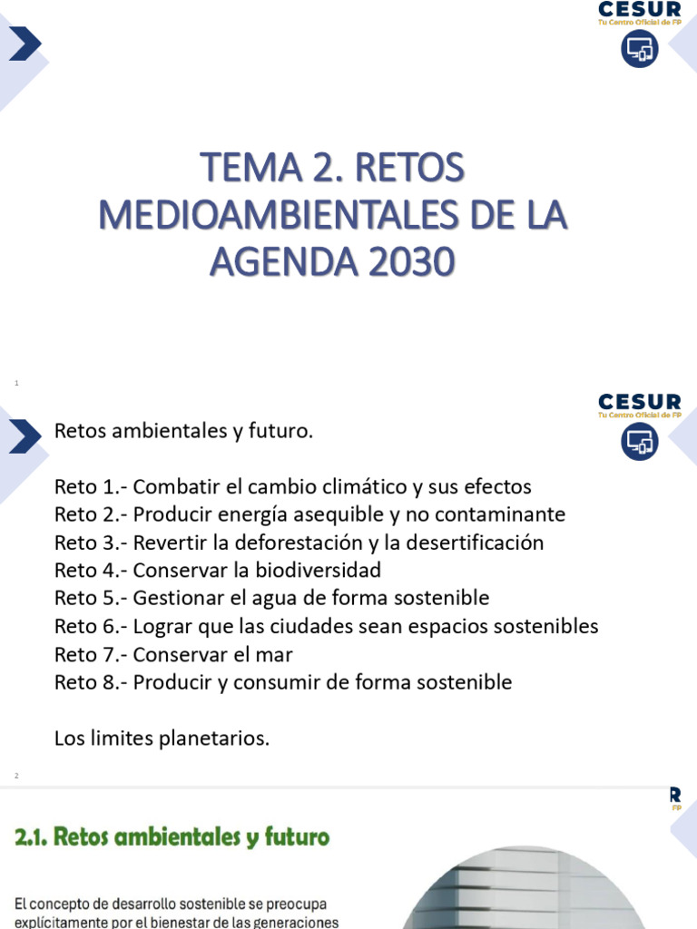 Retos Ambientales Agenda 2030 | PDF | Gases de efecto invernadero ...