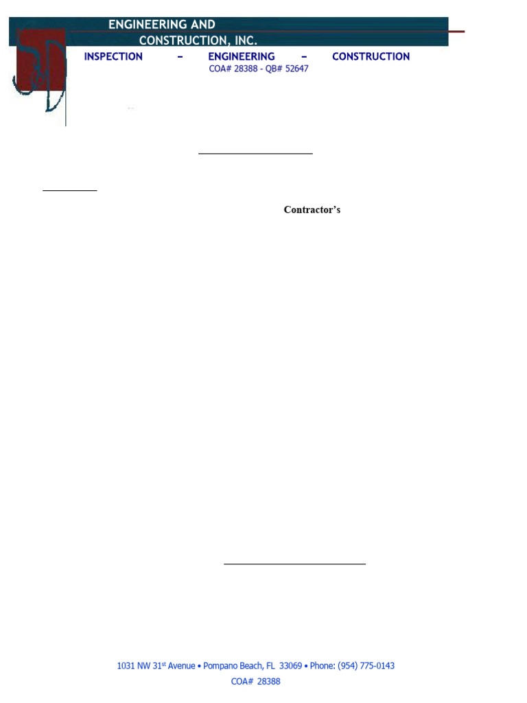 Concrete Restoration Bid Proposal Form | PDF