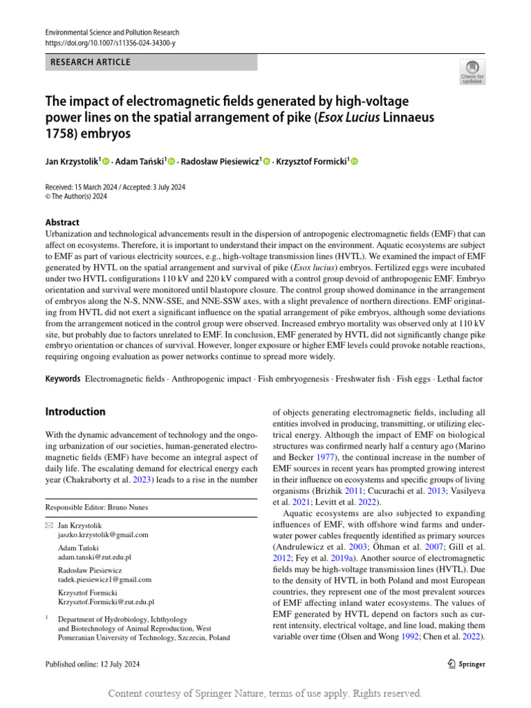 The Impact of Electromagnetic Fields Generated by | PDF ...