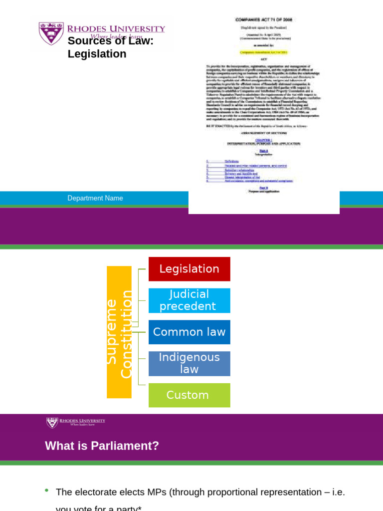 Understanding South African Legislation | PDF | Bill (Law) | Act Of ...