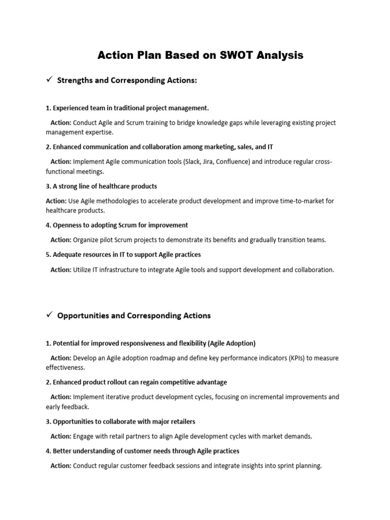 Agile Action Plan for Transitioning Teams | PDF | Agile Software ...