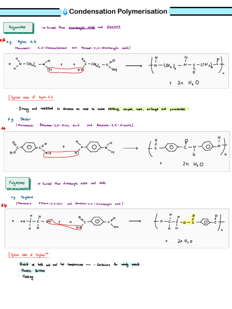 Nylon Condensation Polymerization Overview | PDF | Polymerization | Nylon