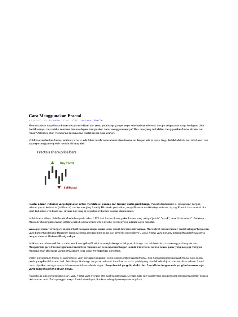 Panduan Trading Menggunakan Fractal | PDF