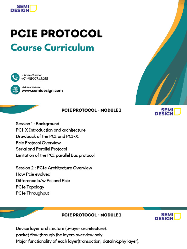 PCIE Protocol Curriculum | PDF | Networking Standards | Digital Technology