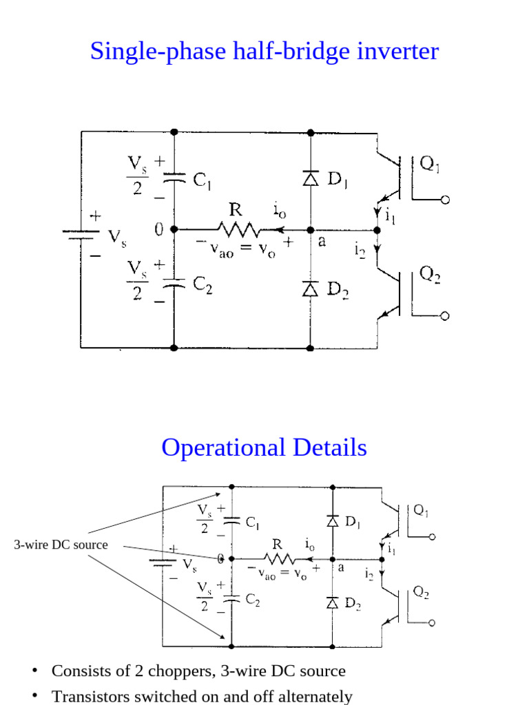 Single-Phase Half-Bridge Inverter Guide | PDF | Power Inverter ...