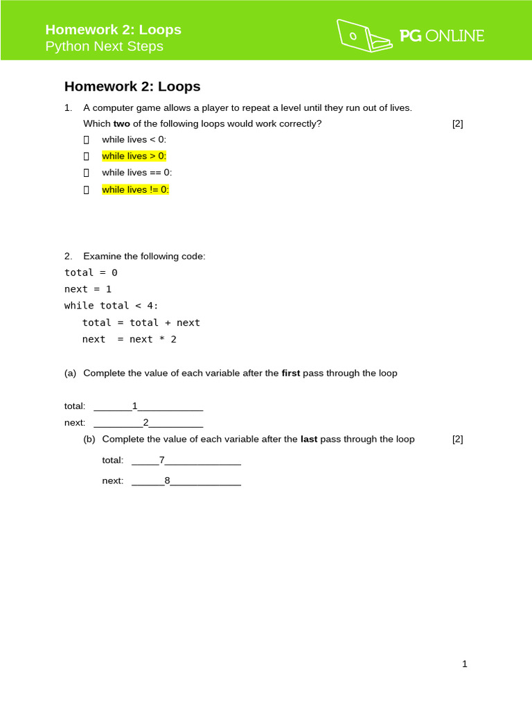Python Next Steps Homework 2 (1) | PDF | Software Engineering ...